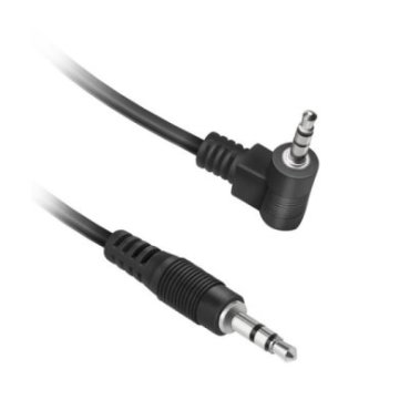 Cable de audio con conector Jack macho de 90°, 0,5 m