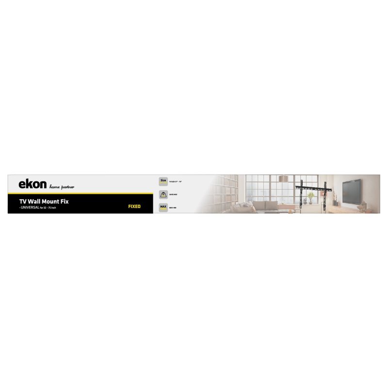 Fixed wall-mounted TV support 32-75 inches, 50kg