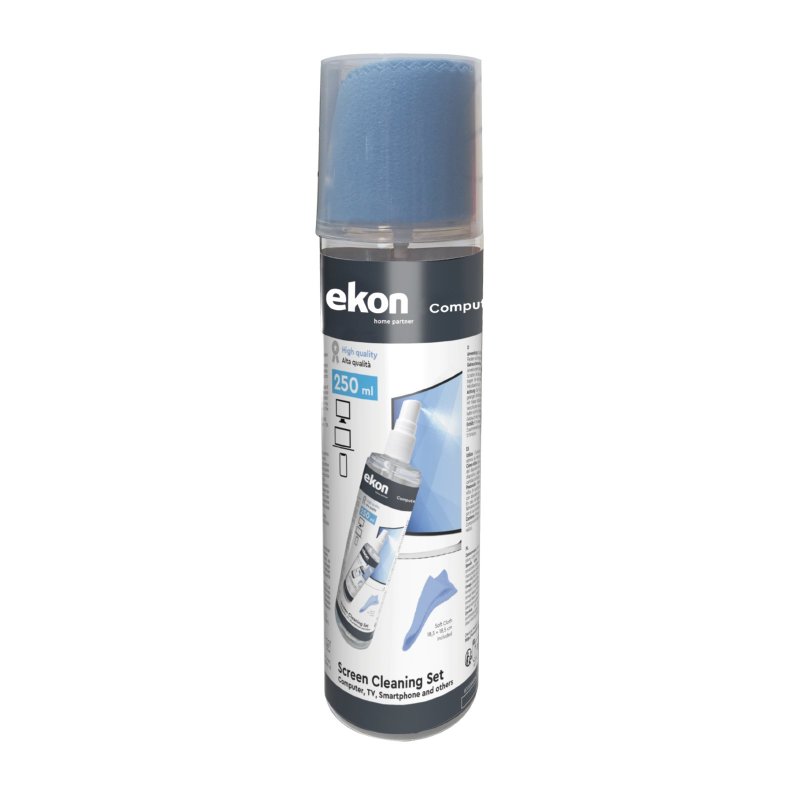 Screen spray with cloth