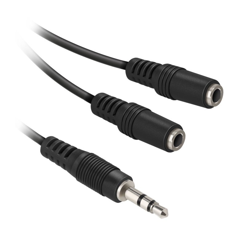 3.5 mm male - female splitter jack