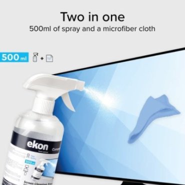 500 ml screen spray with microfibre cloth