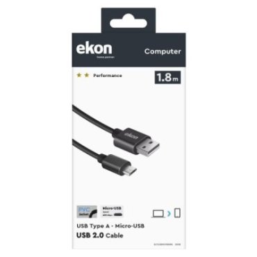 Cable with Type A male USB and male micro-USB