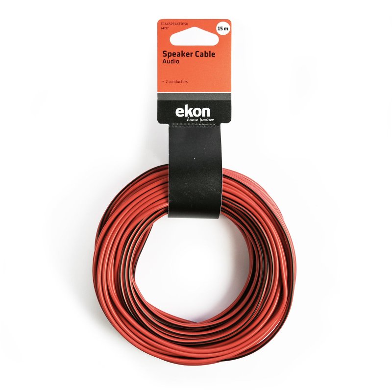 Audio cable for stereo speakers with two wires