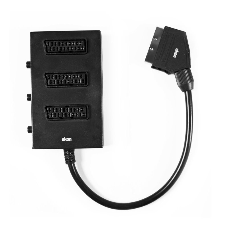 Répartiteur Péritel 5 Sorties - Adaptateur SCART 21 Broches Mâle Vers 5 Femelles, Pour TV/DVD/Console