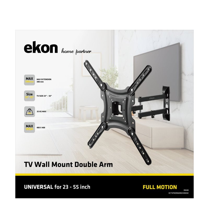Full Motion double-arm Wall Mount for up to 55\" TV