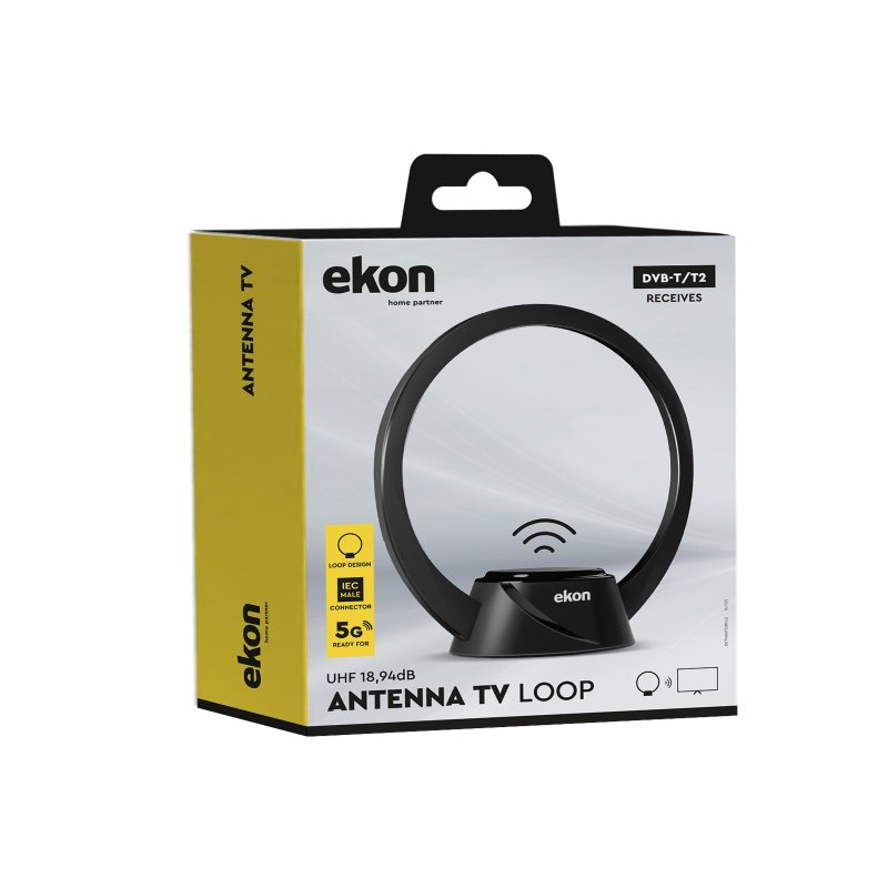 Indoor TV aerial with 1-band reception