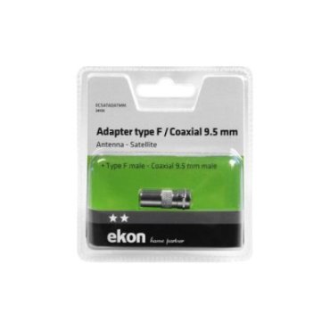 Type F adapter with a coaxial 9.5mm jack