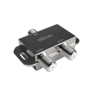 Type F 1 input - 2 output satellite splitter