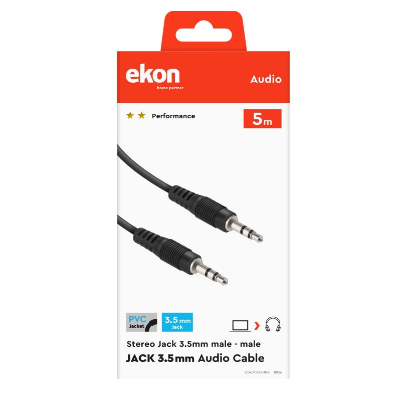 Câble audio Jack 3,5 mm mâle - mâle