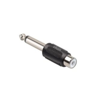 Female RCA audio adapter with 6.3mm male jack