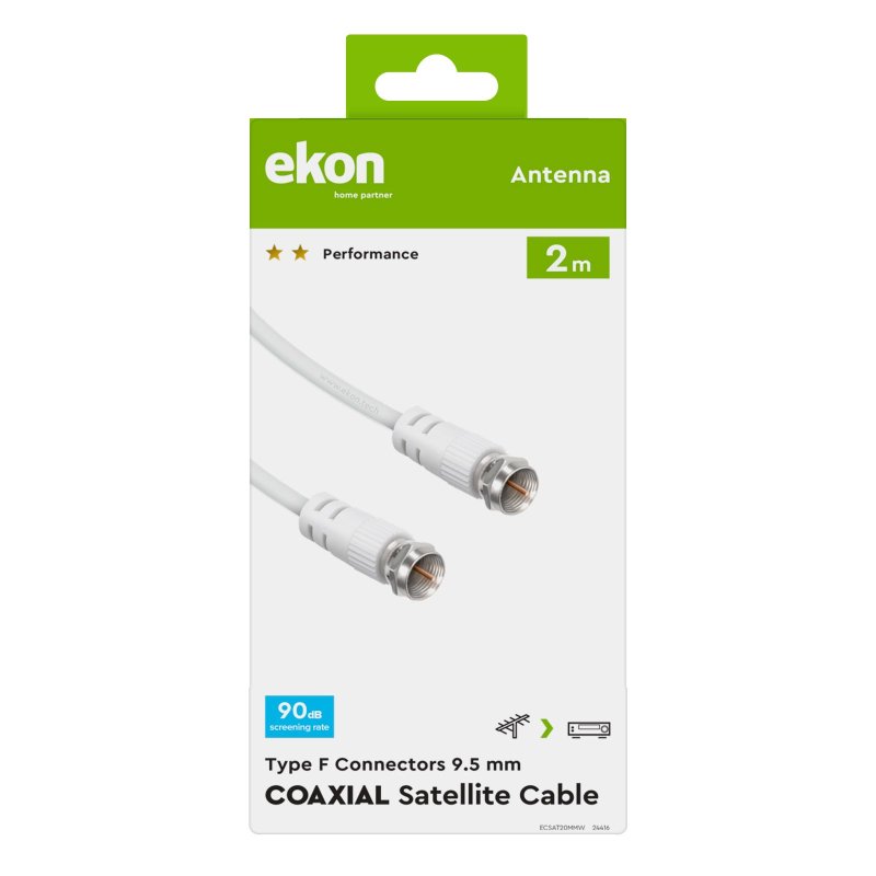 Satellite cable, connectors type F male to male Type F