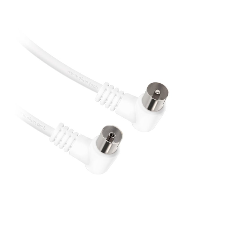 Antenna cable with angled connectors, 75dB
