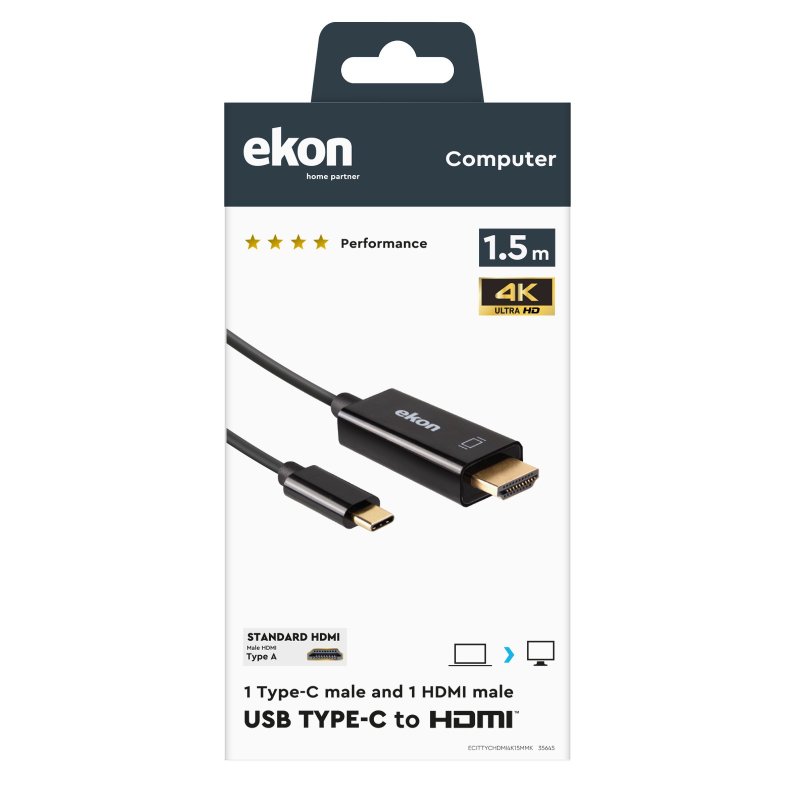 1.5 m USB-C to HDMI cable