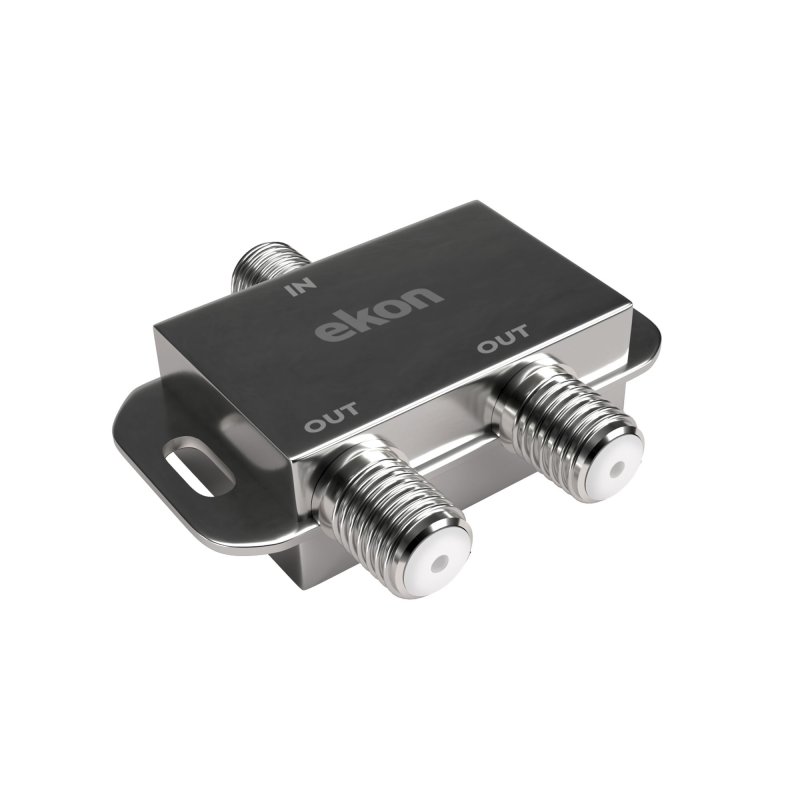 Type F 1 input - 2 output satellite splitter