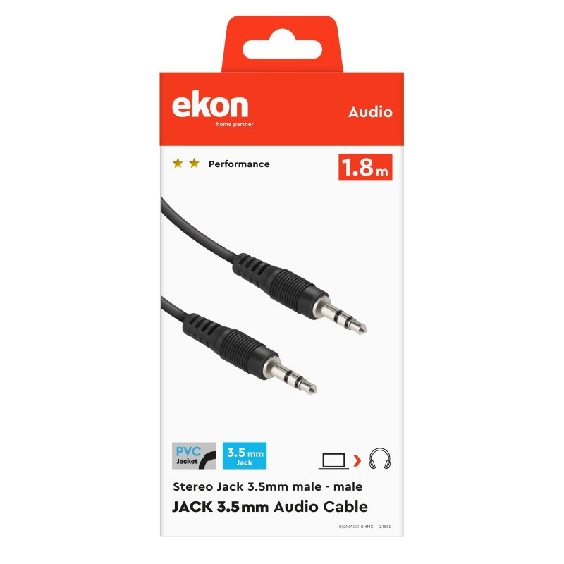 Audio cable with a 3.5mm male - male jack
