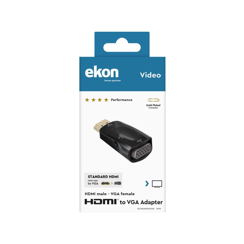 Adapter HDMI Male to VGA Female with 3.5mm Jack