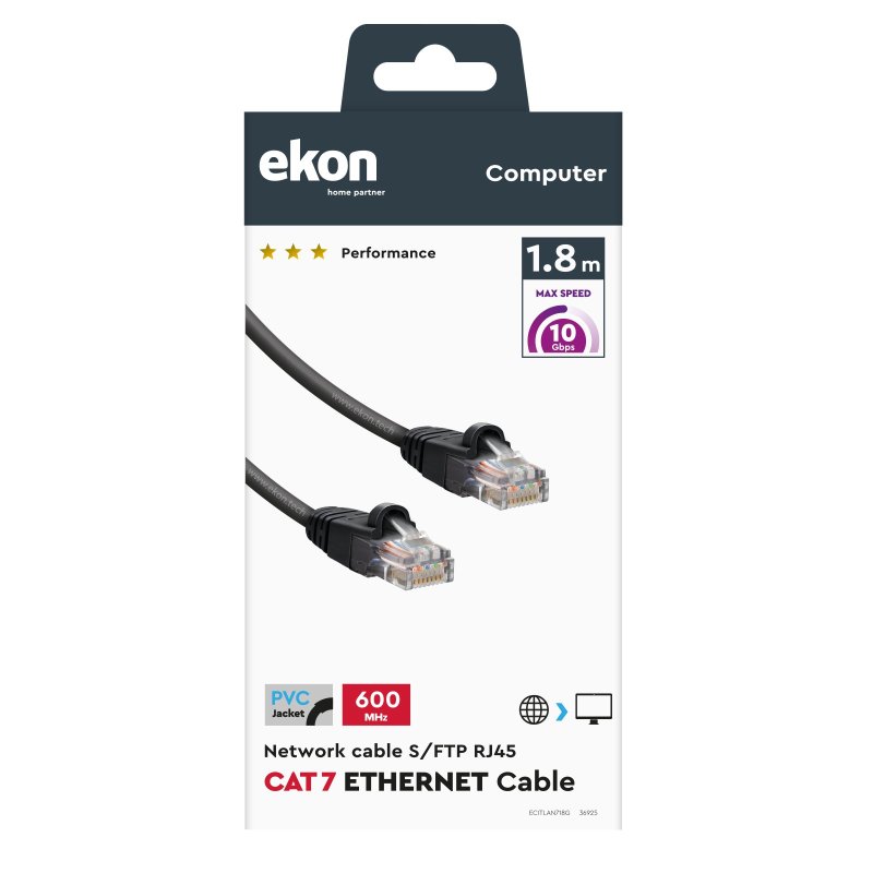 Câble réseau cat 7 connecteurs RJ45