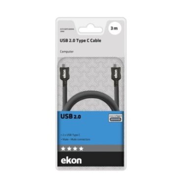 USB-C 2.0 male-to-male cable