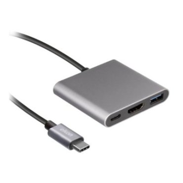 Hub multiporta 3 in 1 HDMI - USB - Type-C femmina
