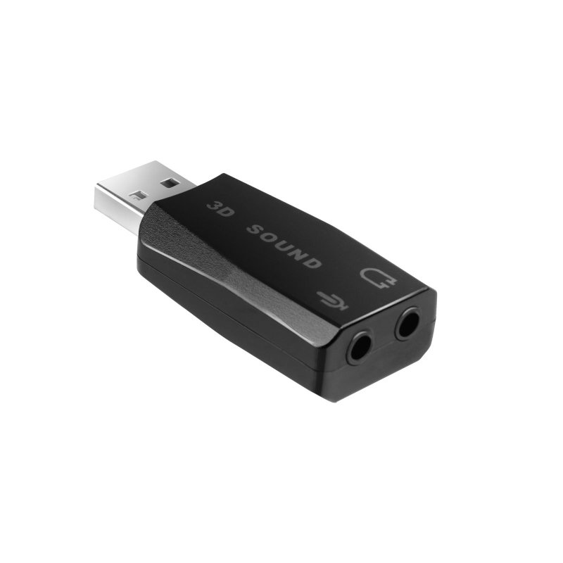 USB-A adapter with two jack sockets