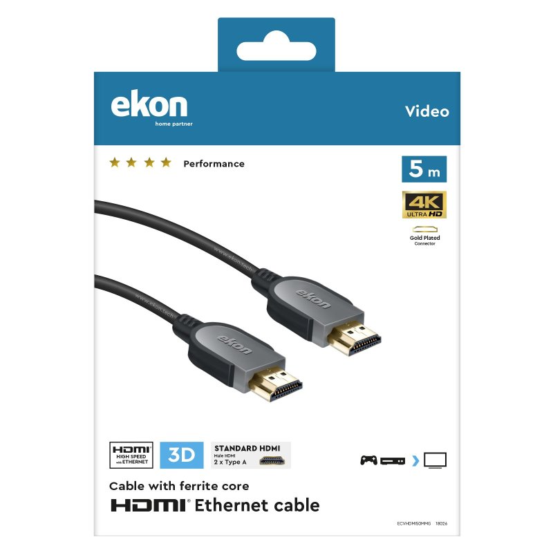 4 Star gold-plated HDMI 2.0 cable