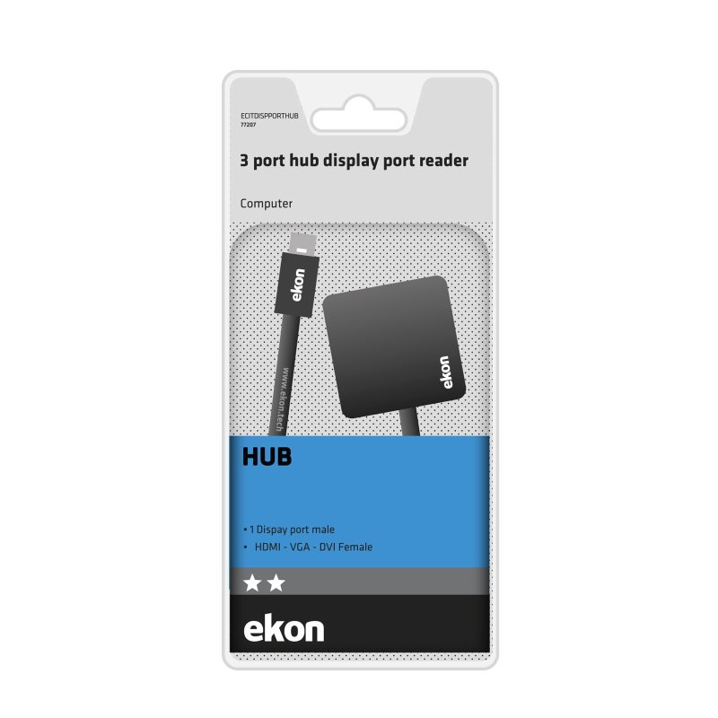 3 in 1 multiport DVI - VGA - HDMI hub