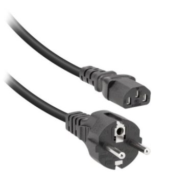 Power cord with Schuko plug and IEC