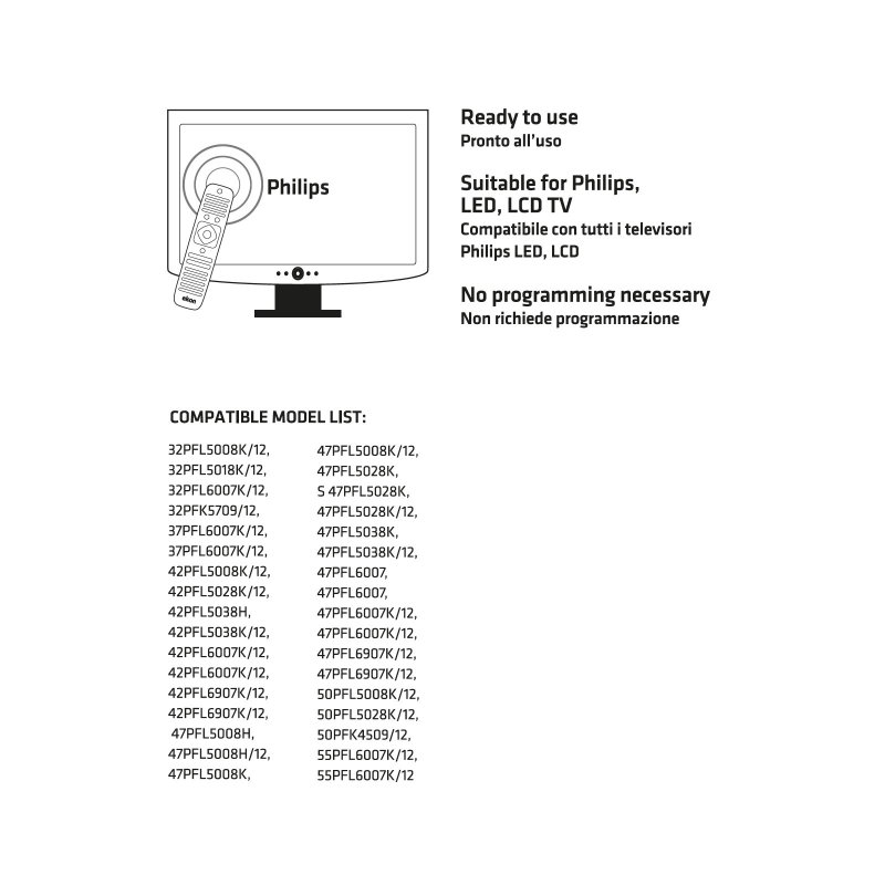 Remote control for Philips