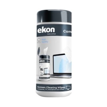 Pack of 100 sanitising wipes for screens and monitors