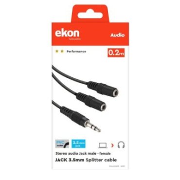 3.5 mm male - female splitter jack