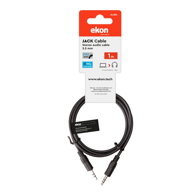 Audio cable with a 3.5mm male - male jack
