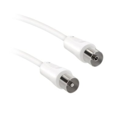 Male / female antenna cable + adapter 75dB