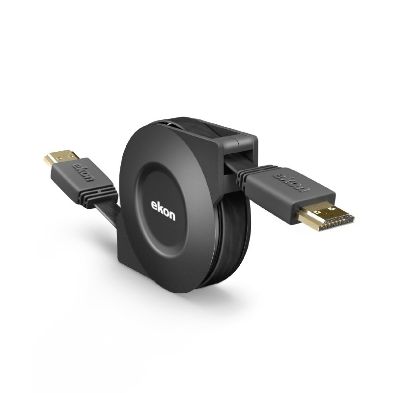 Gold plated retractable HDMI v.2.0 cable