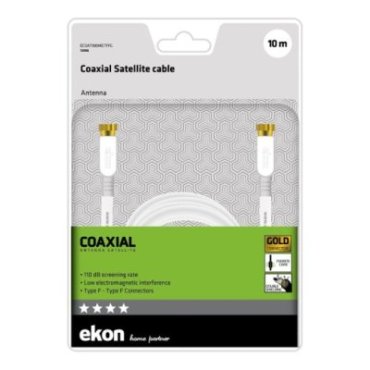 10 m coaxial ferrite satellite cable