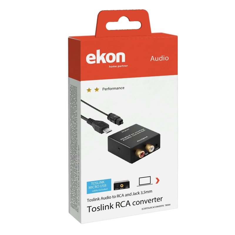 Toslink to RCA/3.5 mm jack converter