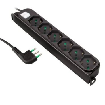 Multisocket con 6 tomas dobles alemano-italianas