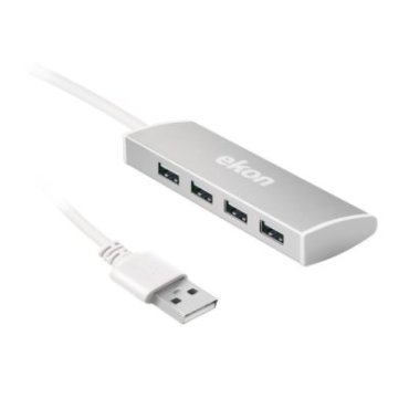 USB 2.0 4-in-1-Hub mit mehreren Anschlüssen aus Metall