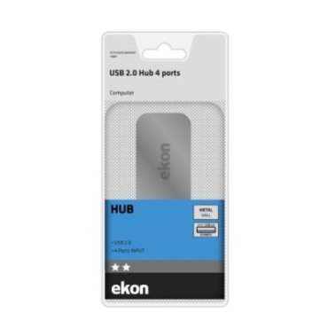 4 in 1 USB 2.0 metal multiport hub