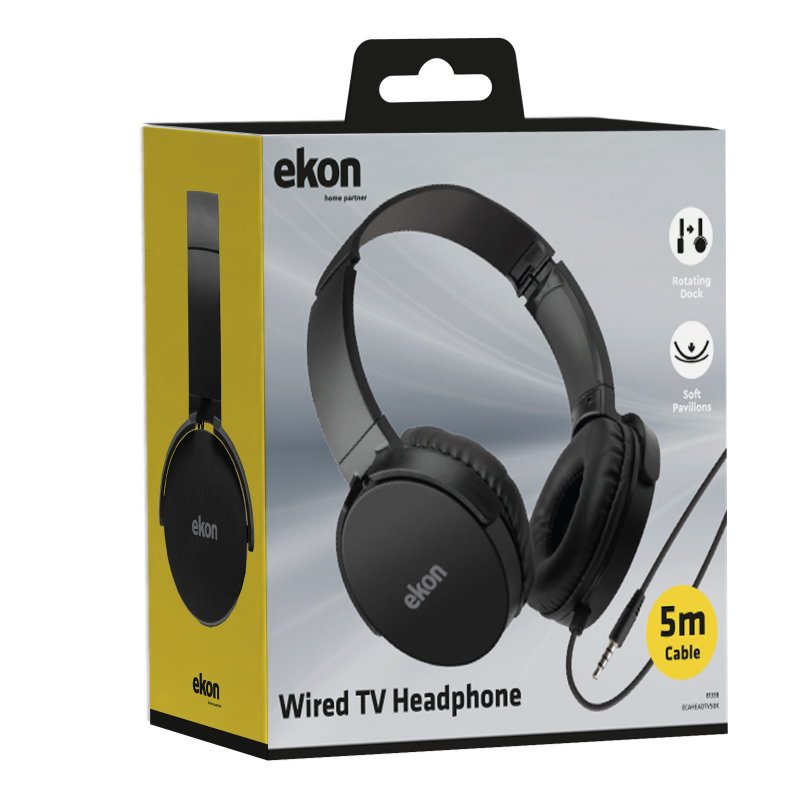 Earphones with cable, 5 metres
