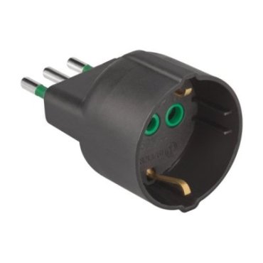 Adaptador simple con enchufe alemán-italiano