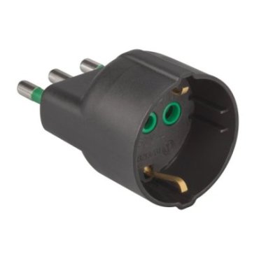 Adaptador simple con enchufe alemán-italiano