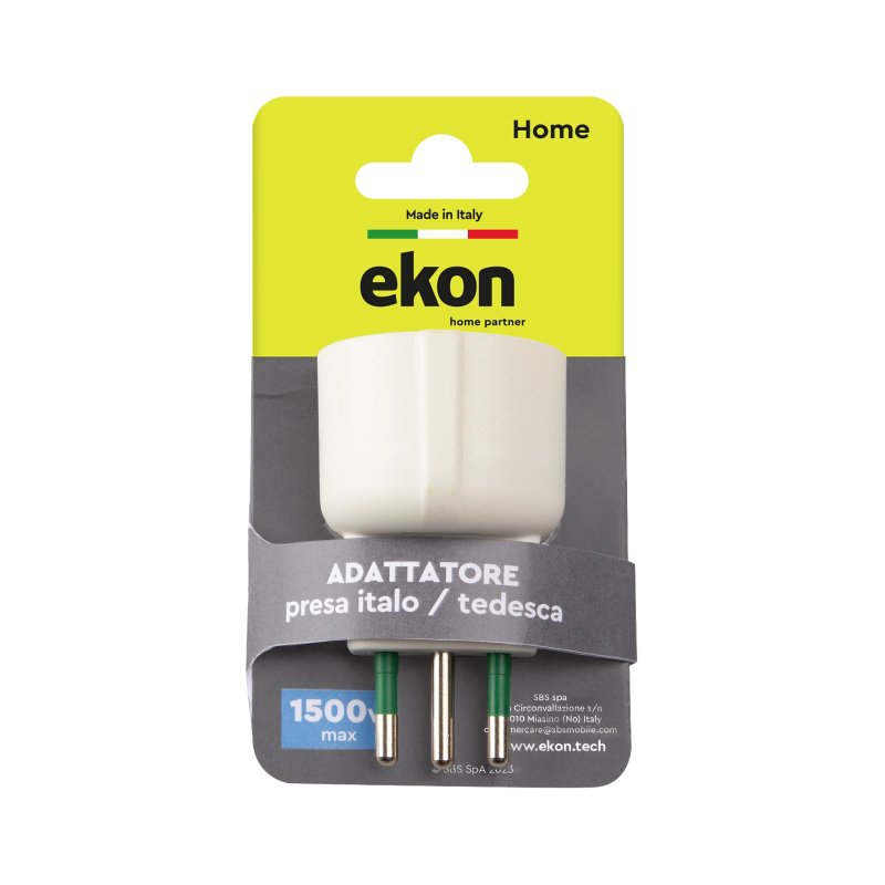 Adapter for European plug 10A to German-Italian socket 16A