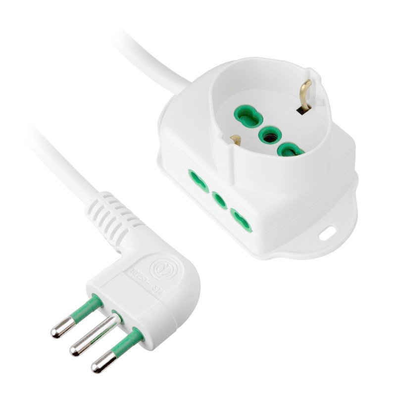 Italian/German multisocket and 2 Italian sockets on the sides