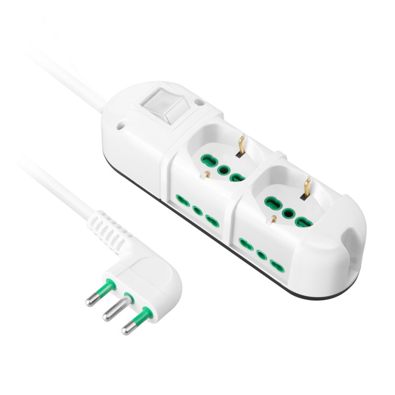 Italian/German multisocket and 4 Italian sockets on the sides