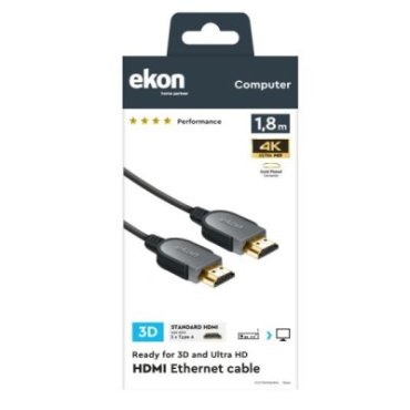 HDMI Type A 2.0 ferrite cable for 3D and 4K Ultra HD