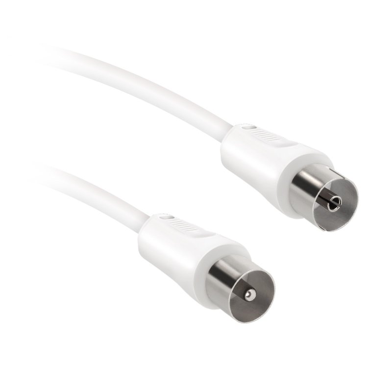Male / female antenna cable + adapter 75dB