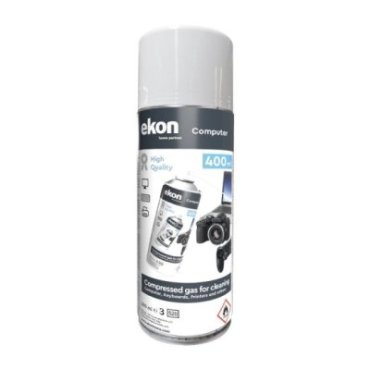 2 bidones de gas comprimido de 400 ml para la limpieza de equipos de oficina