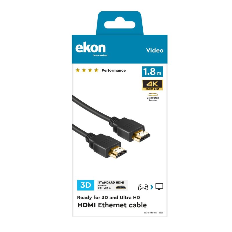 4 Star gold-plated HDMI 2.0 cable