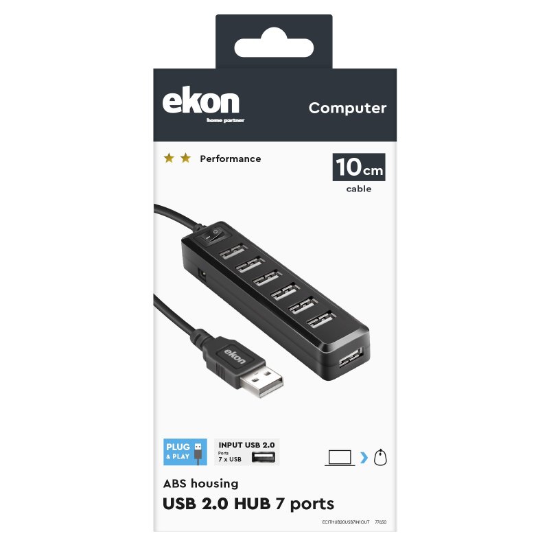 7 in 1 USB 2.0 multiport hub