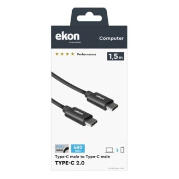 USB-C 2.0 male-to-male cable